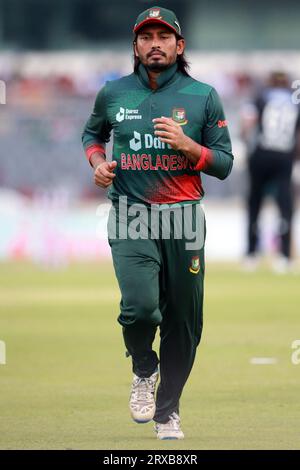 Bangladeshi Batter Anamul Haq Bijoy während des zweiten ODI-Spiels in Bangladesch und Neuseeland im Sher-e-Bangla National Cricket Stadium in Mirpur, Dhaka, Ba Stockfoto