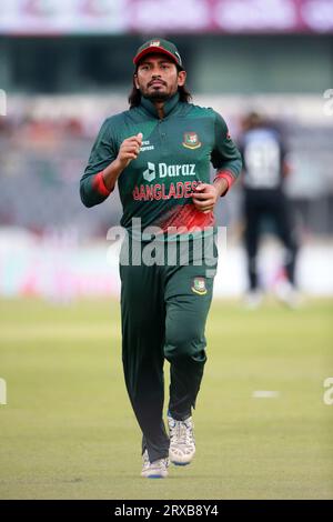 Bangladeshi Batter Anamul Haq Bijoy während des zweiten ODI-Spiels in Bangladesch und Neuseeland im Sher-e-Bangla National Cricket Stadium in Mirpur, Dhaka, Ba Stockfoto