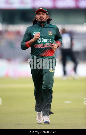 Bangladeshi Batter Anamul Haq Bijoy während des zweiten ODI-Spiels in Bangladesch und Neuseeland im Sher-e-Bangla National Cricket Stadium in Mirpur, Dhaka, Ba Stockfoto