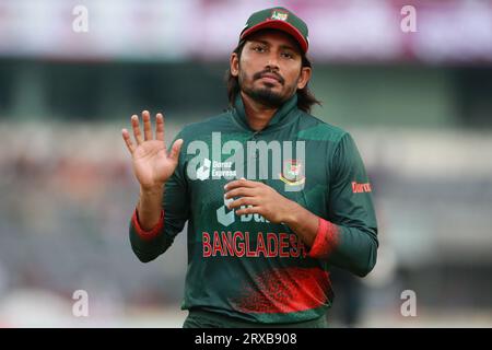 Bangladeshi Batter Anamul Haq Bijoy während des zweiten ODI-Spiels in Bangladesch und Neuseeland im Sher-e-Bangla National Cricket Stadium in Mirpur, Dhaka, Ba Stockfoto