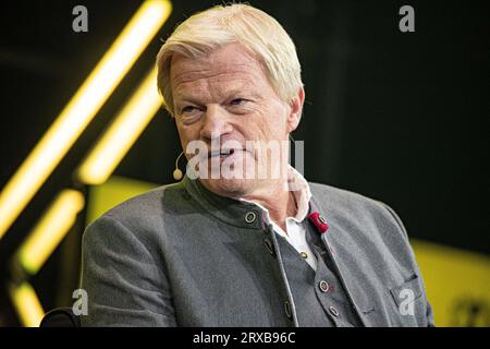 München, Deutschland. September 2023. Oliver Kahn bei der 10. Bits 'n Pretzels am 24.9.2023 in München. Die BNP wird Start-ups, Kunden und Investoren zusammenführen. Die Messe ist auf 5000 Besucher limitiert. Oliver Kahn bei den 10th Bits 'n Bretzels am 24. September 2023 in München. Die BNP will Start-ups, Kunden und Investoren zusammenbringen. Die Messe ist auf 5000 Besucher beschränkt. (Foto: Alexander Pohl/SIPA USA) Credit: SIPA USA/Alamy Live News Stockfoto