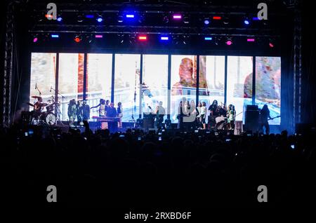 Dorfes of Ioannina City, Aufführung im Lycabettus Theater von Athen/Griechenland, September 2023 Stockfoto