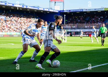 ZWOLLE - Vangelis Pavlidis von AZ Alkmaar während des niederländischen Eredivisie-Spiels zwischen PEC Zwolle und AZ Alkmaar im MAC3Park-Stadion am 24. September 2023 in Zwolle, Niederlande. ANP ED VAN DE POL Stockfoto