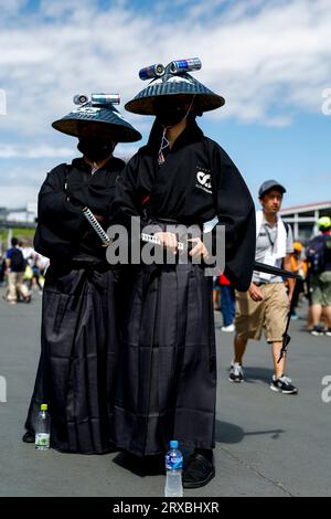 Suzuka, Japon. September 2023. Japanische Zuschauer, Fans beim Großen Preis von Lenovo 2023, 16. Runde der Formel-1-Weltmeisterschaft 2023 vom 22. Bis 24. September 2023 auf dem Suzuka International Racing Course in Suzuka - Foto DPPI Credit: DPPI Media/Alamy Live News Stockfoto