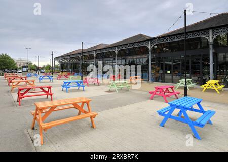 Das Marktgebiet in Doncaster, South Yorkshire, England, Vereinigtes Königreich Stockfoto