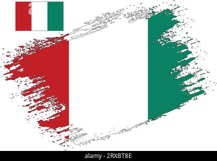 Pinsel Design Italien Flagge Vektor Stock Vektor