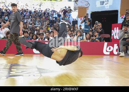 Leuven, Belgien. September 2023. Die Abbildung zeigt die Endphase der Break World Championships in Löwen, Sonntag, den 24. September 2023. BELGA PHOTO NICOLAS MAETERLINCK Credit: Belga News Agency/Alamy Live News Stockfoto