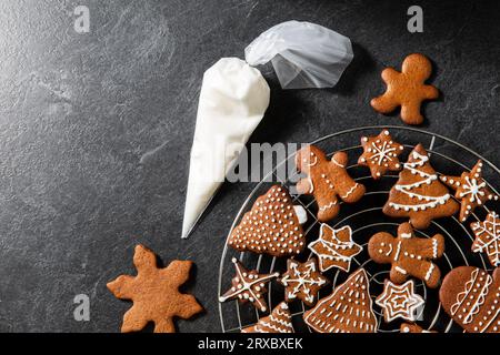 Nahaufnahme von Lebkuchen und Gebäck Stockfoto