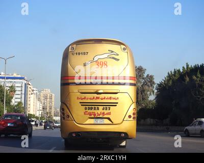 Kairo, Ägypten, 10. September 2023: Super Jet Bus, Superjet Lines, offiziell die Arab Union for Land Transport Company, ein großer gemeinsamer Träger von Passeng Stockfoto
