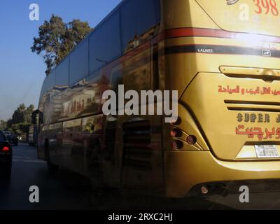 Kairo, Ägypten, 10. September 2023: Super Jet Bus, Superjet Lines, offiziell die Arab Union for Land Transport Company, ein großer gemeinsamer Träger von Passeng Stockfoto