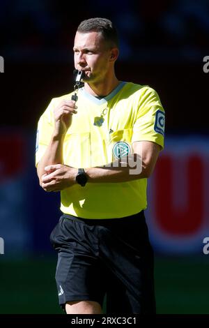 Düsseldorf, Deutschland, 2. Fussball Bundesliga Saison 2023 / 2024 7. Spieltag Fortuna Düsseldorf : Hannover 96 1:1 Uhr 24. 09. 2023 in der Merkur Spiel -Arena in Düsseldorf Florian LECHNER Foto: Norbert Schmidt, Düsseldorf Stockfoto