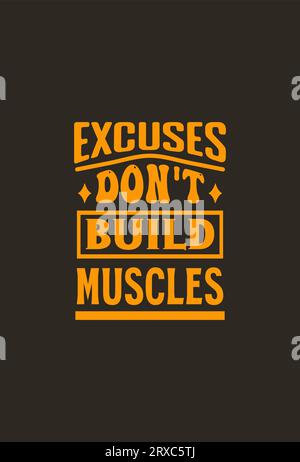 Vector Gym Motivations-T-Shirt-Design Stock Vektor