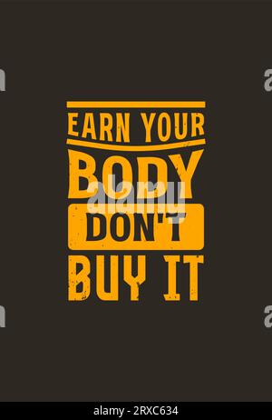 Vector Gym Motivations-T-Shirt-Design Stock Vektor