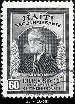 Franklin D.Roosevelt Geburtstag auf Briefmarke gefeiert Stockfoto