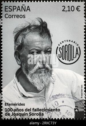 Bild des spanischen Malers Joaquin Sorolla auf Briefmarke Stockfoto