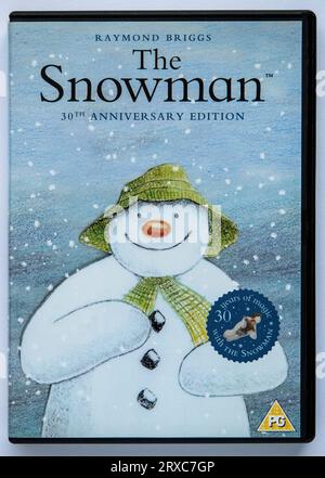 Cover der 30-jährigen DVD-Veröffentlichung des Snowman-animierten Kinderkurzfilms Stockfoto