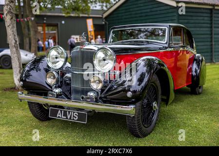 Alvis Bertelli Sports Coupe, ausgestellt am 17. Juni 2023 im Bicester Heritage Centre. Stockfoto