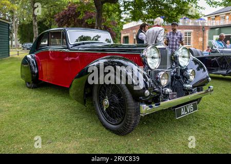 Alvis Bertelli Sports Coupe, ausgestellt am 17. Juni 2023 im Bicester Heritage Centre. Stockfoto