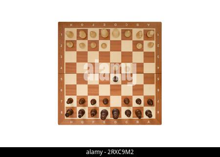 Queen's Gambit ist wie die Eröffnung eines Schachspiels Stockfoto