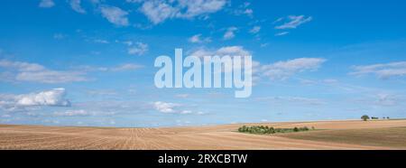 Offene ländliche Landschaft in der Nähe von Tanay und dijon im saone-Tal Stockfoto