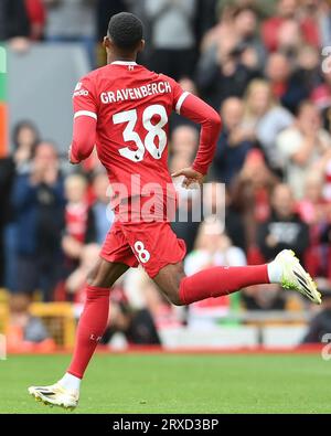 Liverpool, Großbritannien. September 2023. Ryan Gravenberch aus Liverpool während des Spiels der Premier League in Anfield, Liverpool. Auf dem Bild sollte stehen: Gary Oakley/Sportimage Credit: Sportimage Ltd/Alamy Live News Stockfoto