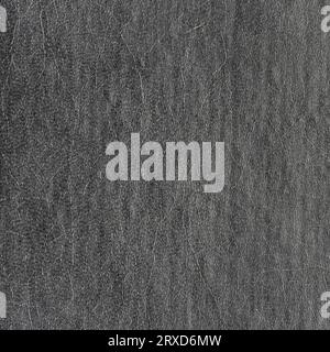 Synthetisches dunkelgraues, schwarzes Leder für Hintergrund. Dekorationsmaterial mit Nahaufnahme, grauer Musterhintergrund für Design Stockfoto