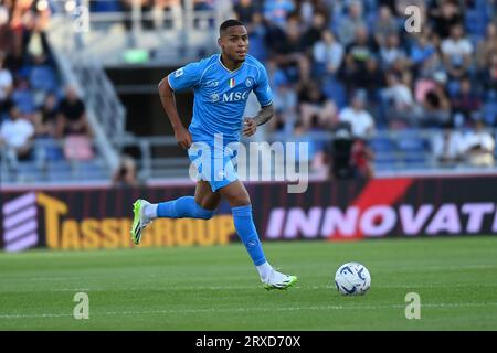 Bologna, Italien. September 2023. Natan Bernardo de Souza (SSC Napoli) in Aktion während Bologna FC gegen SSC Napoli, italienisches Fußball-Spiel der Serie A in Bologna, Italien, 24. September 2023 Credit: Independent Photo Agency/Alamy Live News Stockfoto