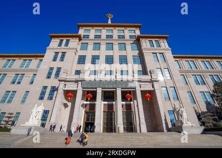 Peking China, 24. Januar 2023: Erscheinen des Militärmuseums der chinesischen Volksrevolution. Stockfoto