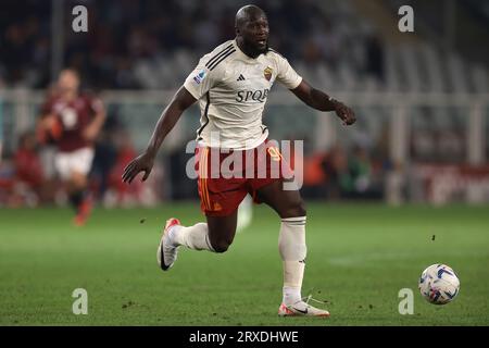 Turin, Italien. September 2023. Romelu Lukaku von AS Roma während des Spiels der Serie A im Stadio Grande Torino in Turin. Auf dem Bild sollte stehen: Jonathan Moscrop/Sportimage Credit: Sportimage Ltd/Alamy Live News Stockfoto