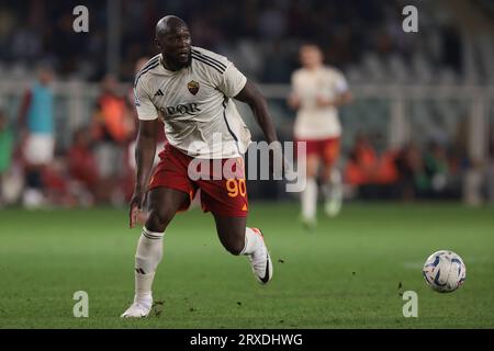 Turin, Italien. September 2023. Romelu Lukaku von AS Roma während des Spiels der Serie A im Stadio Grande Torino in Turin. Auf dem Bild sollte stehen: Jonathan Moscrop/Sportimage Credit: Sportimage Ltd/Alamy Live News Stockfoto