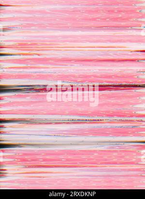 Fehler bei fehlerhaftem Design des Digitalbildschirms vhs Stockfoto