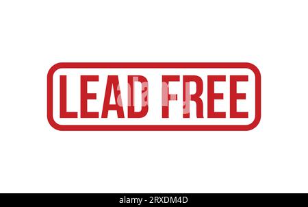 Roter Bleifreier Stempel Aus Gummi, Vektor Stock Vektor