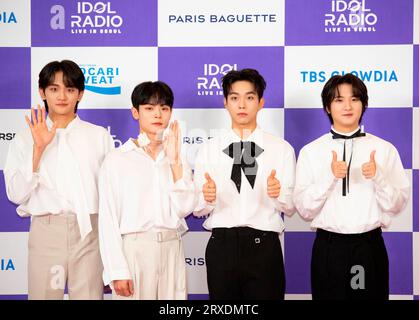 Lucy, 23. September 2023: Die K-Pop-Band Lucy nimmt am Red Carpet Event von IDOL RADIO LIVE in SEOUL Teil, das von MBC Idol Radio im Seoul World Cup Stadium in Südkorea veranstaltet wird. Quelle: Lee Jae-Won/AFLO/Alamy Live News Stockfoto