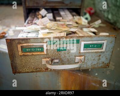 Autopsietheater im verlassenen St. Elizabeths Mental Hospital in Washington DC. Foto von Liz Roll Stockfoto