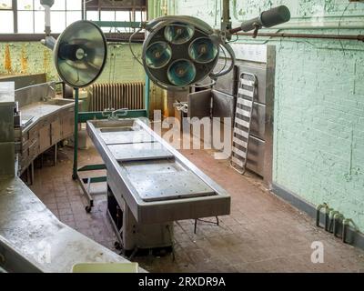 Autopsietheater im verlassenen St. Elizabeths Mental Hospital in Washington DC. Foto von Liz Roll Stockfoto