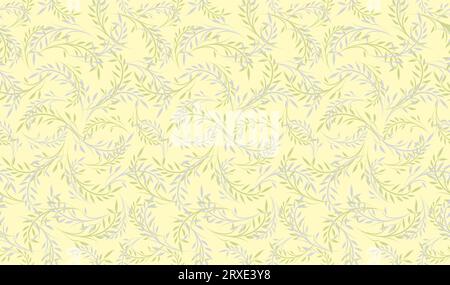 Vector Seamless Floral Pattern Illustration. Horizontal Und Vertikal Wiederholbar. Stock Vektor