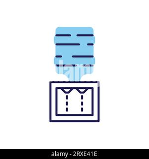 Vektorsymbol für Wasserkühler. Isoliert auf weißem Hintergrund. Vektorillustration Stock Vektor