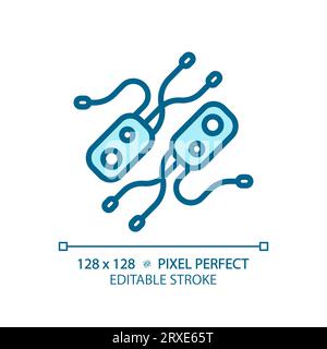 2D anpassbares blaues helicobacter pylori-Symbol mit dünner Linie Stock Vektor