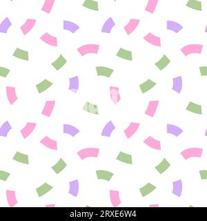 Nahtloses Muster aus farbenfrohem abstraktem Squiggles-Print und Scribble-Linien. Retro-memphis-Stil der 80er Jahre. Chaotische Tintenpinseln. Vektorillustration Stock Vektor