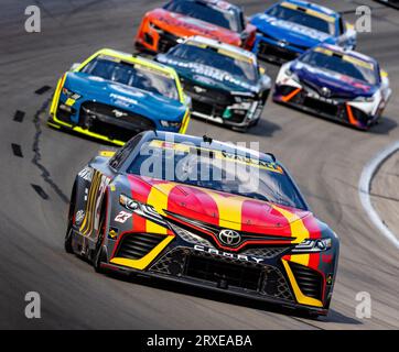 Fort Worth, Texas - 24. September 2023: Fahrer im NASCAR Autotrader EchoPark Automotive 400 auf dem Texas Motor Speedway. Quelle: Nick Paruch/Alamy Live News Stockfoto