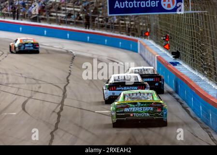 Fort Worth, Texas - 24. September 2023: Fahrer im NASCAR Autotrader EchoPark Automotive 400 auf dem Texas Motor Speedway. Quelle: Nick Paruch/Alamy Live News Stockfoto