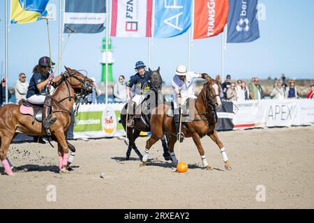 Rostock, Warnemünde Deutschland 24. September 2023: Beach Polo Masters Warnemünde 2023 Im Bild: Stockfoto