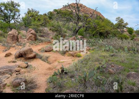 Berge und Hügel im Enchanted Rock State Park, Texas Stockfoto