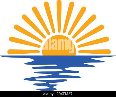 Symbol für die Farbe des Sonnenuntergangs - Vektordarstellung Stock Vektor