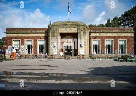 Park's Art Deco Café in Stanley Park, Blackpool, Großbritannien Stockfoto