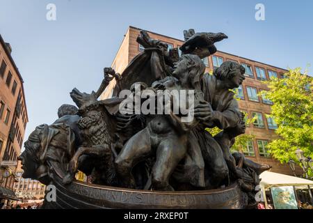 Nürnberg City an einem Sommertag, Deutschland Stockfoto