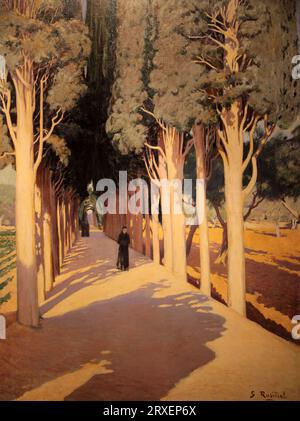 Paseo solitario (1898) von Santiago Rusiñol (1861–1931) spanischer Maler Stockfoto