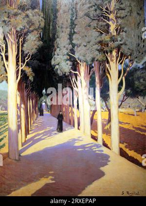 Paseo solitario (1898) von Santiago Rusiñol (1861–1931) spanischer Maler Stockfoto