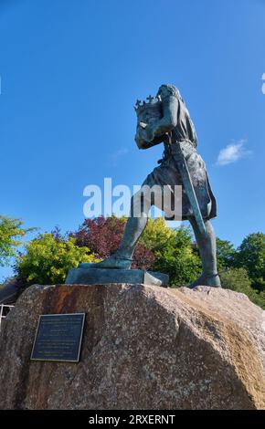 König Eduard I. Statue in Burgh-by-Sands, Carlisle, Cumbria Stockfoto