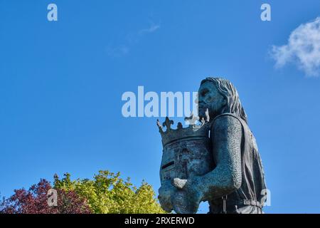 König Eduard I. Statue in Burgh-by-Sands, Carlisle, Cumbria Stockfoto